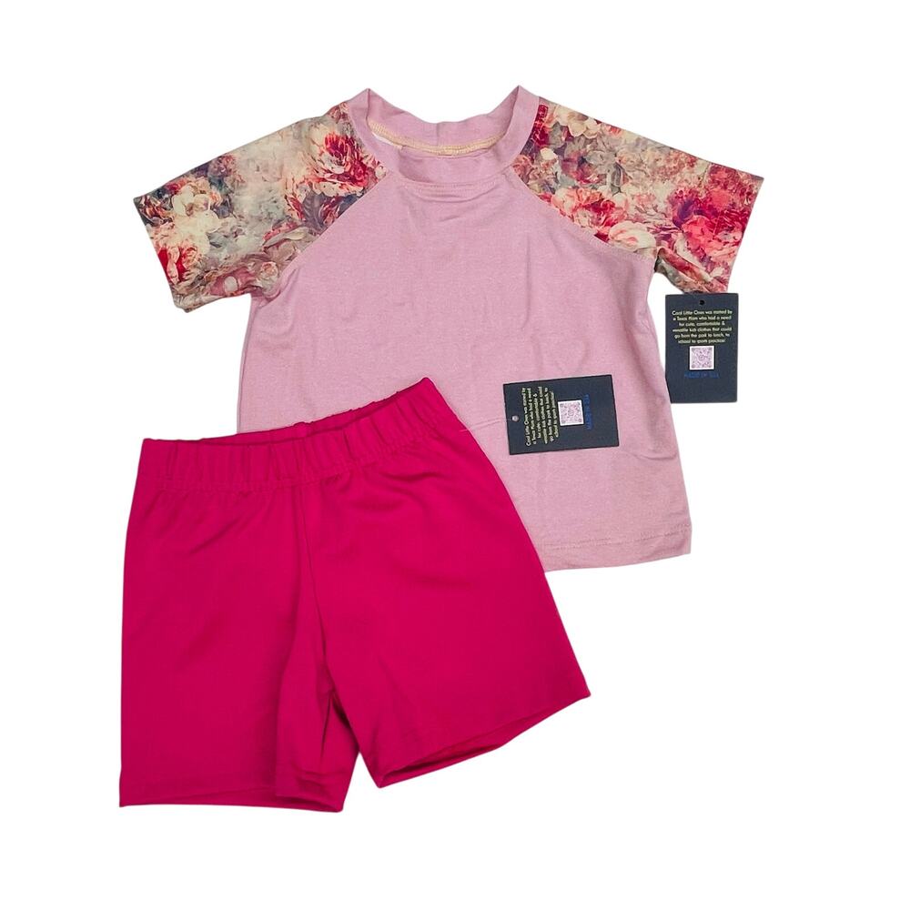 NWT Cool Little Ones 2T Pink Floral Set